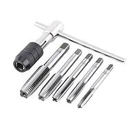 Macho de Roscar, 6PCS/Set Juego de Machos de Roscar M6-M12 Macho de Roscar de Acero con Llave en Forma de T Juego de Herramientas Manuales de Roscado, Machos de Roscar y Troqueles