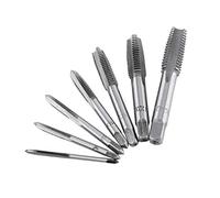 Macho de roscar de 7 piezas, M3, M4, M5, M6, M8, M10, M12, juego de roscas de rosca de rosca y herramienta de matriz de acero, roscado de tubería para madera, plástico, aluminio u otros