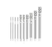 Macho de taladrar, machos de roscar métricos, M2-M16 HSS tornillo de máquina 100-180 mm herramientas manuales de flauta espiral múltiple chapadas en plata/titanio(M1.4)
