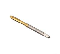 Macho de tornillo recubierto de acero HSS de alta velocidad para M2 M10, broca de rosca métrica de flauta recta para trabajos de montaje, 1 pieza ()
