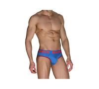 Macho - mch005 slip clÃ¡sico azulÃ³n + rojo s - S