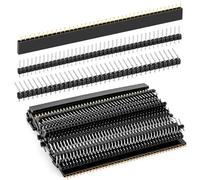 Macho y Hembra Cabezal de Conector de Tiras, 2.54 mm Pin Headers Recta de Unica Hilera Placa, 40 Pines Breakaway PCB Soldadura para Arduino Prototype Shield, 45 Piezas, 3 Tipos