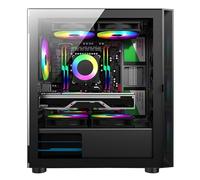 MACHPOWER Accesorios PC y Portátiles Marca Modelo Case Gaming 1 Fan ARGB, 3 USB, ACRILYC Panel