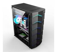 MACHPOWER Accesorios PC y Portátiles Marca Modelo Case Gaming 1 LED RGB, 1 Fan RGB, 3 USB, ACRYL. Panel