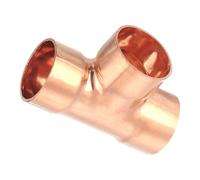 MACHSWON 1 accesorio en T de cobre de 3,5 cm, diámetro interior de 35 mm, 1,2 mm de grosor, conector de tubo en forma de T a prueba de fugas para fontanería y HVAC