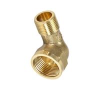 MACHSWON 1 codo de latón de 90 grados - G1/2 macho a G3/4 hembra, conector roscado a prueba de fugas para fontanería y HVAC