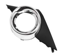 MACHSWON 1 parrilla de luz antiniebla inferior delantera negra mate con borde cromado, cubierta de luz antiniebla inferior para parachoques delantero, compatible con PEUGE0T 207 SPORT modelos 2006-09,