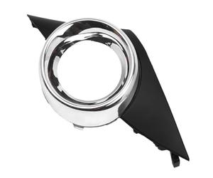 MACHSWON 1 parrilla de luz antiniebla inferior delantera negra mate con borde cromado, cubierta de luz antiniebla inferior para parachoques delantero, compatible con PEUGE0T 207 SPORT modelos 2006-09,