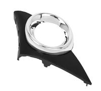 MACHSWON 1 parrilla de luz antiniebla para parachoques delantero inferior, negro mate con borde cromado, parachoques delantero, cubierta de luz antiniebla inferior, compatible con Peugeot 207 modelos