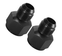 MACHSWON 2 adaptadores de manguera AN12 12AN a macho AN10 10AN para coche, adaptador de ajuste de línea de combustible, enfriador de aceite, adaptador de mamparo de aleación de aluminio, adaptador de