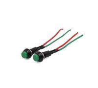 MACHSWON 2 interruptores de botón pulsador para coche, encendido y apagado momentáneo, CC 12-24 V, agujero de montaje de 11,5 mm, cables precableados, botón de plástico rojo, verde y negro