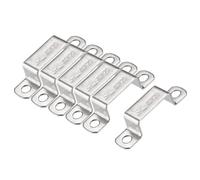 MACHSWON 20 x 41,5 mm Soporte Conector de Viga en Forma de U de 304 Acero Inoxidable para Tubo Cuadrado para Soporte de Barra de Cierre de Puerta 6 piezas