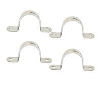 MACHSWON 4 abrazaderas de correa de tubo de 200 mm de acero inoxidable 304, correas de tubo en forma de U, clip de sillín de dos agujeros, clips de tensión de anillo en U