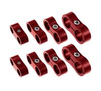 MACHSWON 8 abrazaderas separadoras de manguera AN4 AN6 AN8 AN10 de aluminio para montaje de línea de combustible, adaptador de manguera divisora para línea de combustible, línea de aceite, línea de