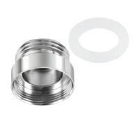 MACHSWON Adaptador de grifo de rosca G1/2 macho a M22 x 1.0, conector aireador cromado para filtro de agua de manguera de jardín, color plateado