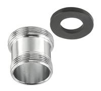 MACHSWON Adaptador de grifo de rosca macho M22 x 1.0 a M20 x 1.0, conector aireador cromado para manguera de jardín, tubo de filtro de agua, color plateado