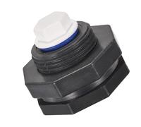MACHSWON Adaptador de tanque de PVC con enchufe blanco rosca G1/2 para barriles de lluvia, tanque de agua, acuarios, estanques, 1 juego