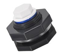MACHSWON Adaptador de tanque de PVC con enchufe blanco rosca G3/4 para barriles de lluvia, tanque de agua, acuarios, estanques, 1 juego