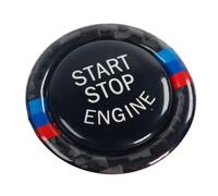 MACHSWON Adhesivo para cubierta de botón de arranque de motor de coche para BMW Serie 1 3 5 E87 E90 E91 E92 E93 E60 X1 X3 X4 X5 X6 Z4, reemplazo duradero, accesorio de fibra de carbono