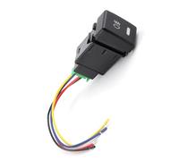 MACHSWON Botón de interruptor de luz antiniebla delantera para Is-uzu MU-X/D-MAX, color negro