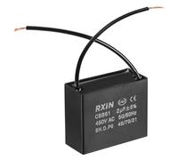 MACHSWON CBB61 2uF - Ventilador de techo condensador 450 V CA 25/70/21 ± 5% 50/60 Hz cilindro 36,5 x 16 x 29,5 mm con 2 cables Condensadores de película de polipropileno metalizado, 1 unidad.