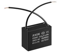 MACHSWON CBB61 3.5uF - Ventilador de techo condensador 450 V CA 25/70/21 ± 5% 50/60 Hz, cilindro 38 x 20 x 30 mm, con 2 cables, condensadores de película de polipropileno metalizado, 1 unidad.