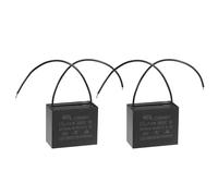 MACHSWON Condensador de techo con 2 cables, condensadores de película de polipropileno metalizado, CBB61, 15UF, 350 V, CA, 50/60 Hz, cilindro, 47 x 17,5 x 34,5 mm, 25/70/21,2 unidades