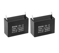 MACHSWON Condensador de ventilador de techo, fácil uso, condensadores de lámina de polipropileno metalizado, CBB61, 10UF, 450 V, CA, 50/60 Hz, cilindro, 47 x 18 x 34 mm, 40/70/21,2 unidades