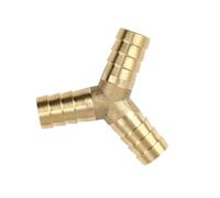 MACHSWON Conector de latón de 12 mm en forma de Y de 3 vías para manguera de agua, combustible y aire