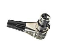 MACHSWON Conector hembra XLR de 3 pines ajustable en ángulo recto con 7 posiciones diferentes, compatible con banda de audio DJ XLR Plug Jack en ángulo recto de 3 pines para micrófono, altavoz, cable