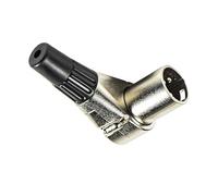 MACHSWON Conector macho XLR de 3 pines ajustable en ángulo recto con 7 posiciones diferentes, compatible con banda de audio DJ, conector XLR en ángulo recto de 3 pines para micrófono, altavoz, cable