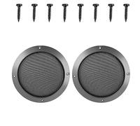 MACHSWON Cubierta de malla para altavoz de coche, 2 unidades, protector de rejilla de subwoofer de 7 pulgadas, color gris
