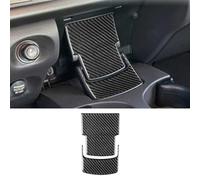 MACHSWON Cubierta de panel de fibra de carbono para Dodge RAM 1500 1998-2001 / RAM 2500 3500 1998-2002, calcomanía para marco de taza de agua de consola central, accesorios interiores de automóviles