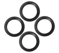 MACHSWON Cubiertas de anillo de altavoz de 3 pulgadas, círculo espaciador decorativo negro para coche y audio doméstico, borde de subwoofer ABS sin malla, 4 unidades