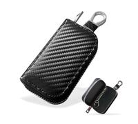 MACHSWON Faraday - Funda negra para llaves de coche, bloqueador de señal de llave de coche, bloqueo RFID antirrobo, funda para control remoto Faraday
