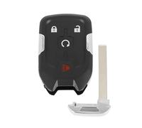 MACHSWON Funda negra de repuesto para llave de 4 botones, funda para llave remota de coche para GMC Acadia Prox 2017 2018 2019, OEM # 13584513 13584512