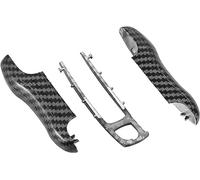 MACHSWON Funda para llave de coche pintada con patrón de fibra de carbono para Porsche Panamera Cayenne Taycan