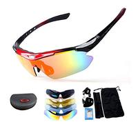 MACHSWON HugeAuto X7 Gafas de sol deportivas polarizadas, gafas de sol tácticas militares con 4 lentes intercambiables, gafas protectoras para hombres y mujeres para correr y esquiar