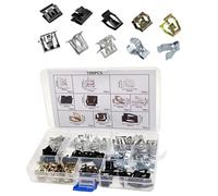 MACHSWON Juego de 100 clips en U y sujetadores universales de metal para salpicaderos, paneles de puertas y reparaciones interiores, 100 unidades, 10 tamaños, compatible con VW 4A0-867-276A