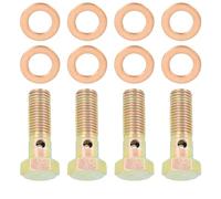 MACHSWON Juego de 4 tornillos de banjo de rosca métrica de 30 mm M8 x 1,0 mm, adaptador de montaje de freno con arandelas M8