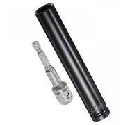 MACHSWON Juego de accesorios de enchufe de 1/2 pulgada, 17 mm de profundidad, 6 puntos, 6 pulgadas de longitud y adaptador de vástago hexagonal de 1/4 pulgadas