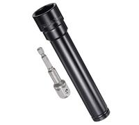 MACHSWON Juego de accesorios de enchufe de 1/2 pulgada de profundidad de 6 puntos de impacto de 30 mm de longitud y adaptador de vástago hexagonal de 1/4 pulgadas
