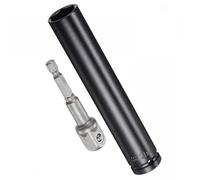 MACHSWON Juego de accesorios de enchufe de 1/2 pulgada de profundidad de 6 puntos de impacto de 6 puntos de 6 pulgadas de longitud y adaptador de vástago hexagonal de 1/4 pulgadas