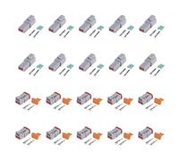 MACHSWON Kit de 10 conectores impermeables DT04-2P DT06-2S de 2 pines 13 amperios continuos 14-18 AWG DT Series conectores para camión