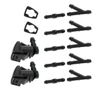 MACHSWON Kit de boquillas de limpiaparabrisas para Dodge Durango 2011-2021, OE# 68269108AA, repuesto de chorro de pulverización frontal, plástico negro, 1 juego con 5 Y y 5 conectores rectos + juntas