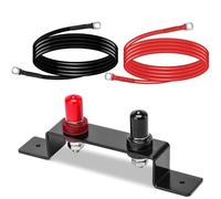 MACHSWON Kit de poste de salto de batería, poste de carga de batería impermeable, kit de reubicación de terminales de puente de batería remoto con cable de 49 pulgadas y soporte de montaje, para UTV