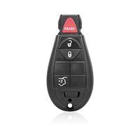 MACHSWON Mando a distancia de repuesto para coche sin llave, color negro, M3N5WY783X 433 MHz para Dodge, 4 botones con llave de puerta 46 chip