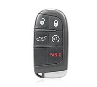 MACHSWON Mando a distancia de repuesto para entrada sin llave, color negro, M3N40821302, 433 MHz, chip 46 para Jeep- Grand Cherokee 2014-2020, 5 botones con llave de puerta