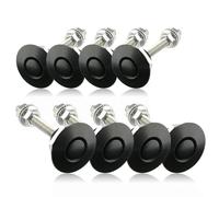 MACHSWON Paquete de 8 pasadores universales de aluminio para capó de vehículo, de 3,17 cm de diámetro, color negro