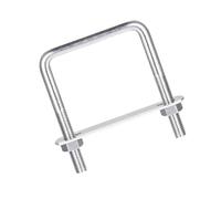 MACHSWON Perno cuadrado en U, juego de 2 pernos en U de acero inoxidable 304 M8 de 55 mm de ancho interior de 80 mm de longitud con tuercas y placa de marco para automóviles, barcos, remolques